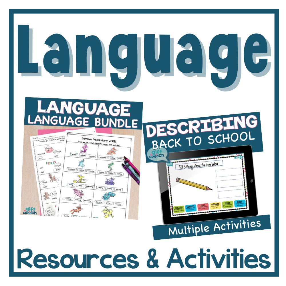 Receptive and Expressive Language Therapy Resources – Talk Back Shop