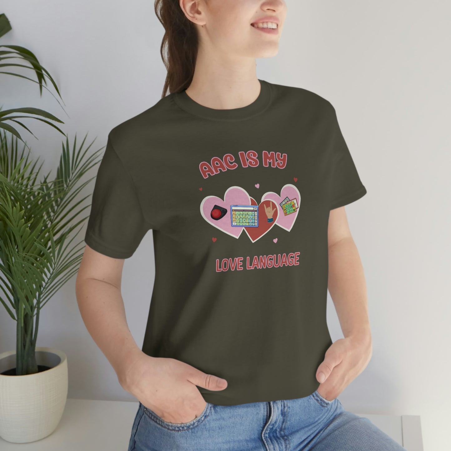 Valentine's Day AAC is My Love Language Tee Shirt for the SLP, SLPA, Educator, and Communication Champion