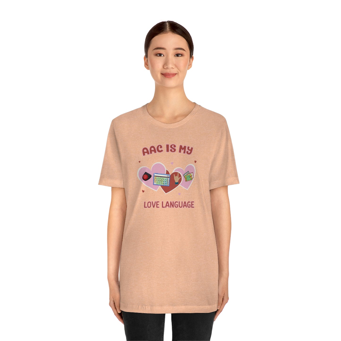 Valentine's Day AAC is My Love Language Tee Shirt for the SLP, SLPA, Educator, and Communication Champion