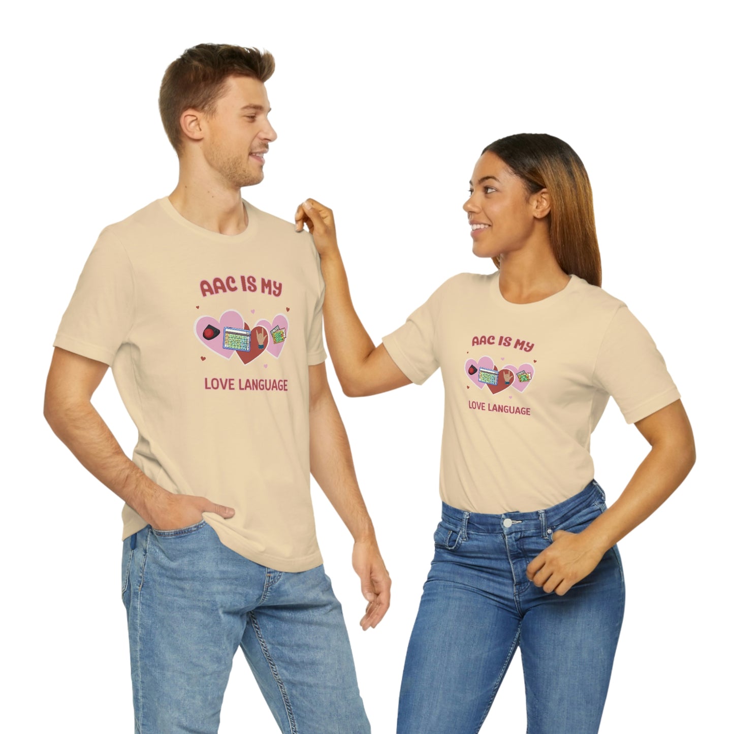 Valentine's Day AAC is My Love Language Tee Shirt for the SLP, SLPA, Educator, and Communication Champion