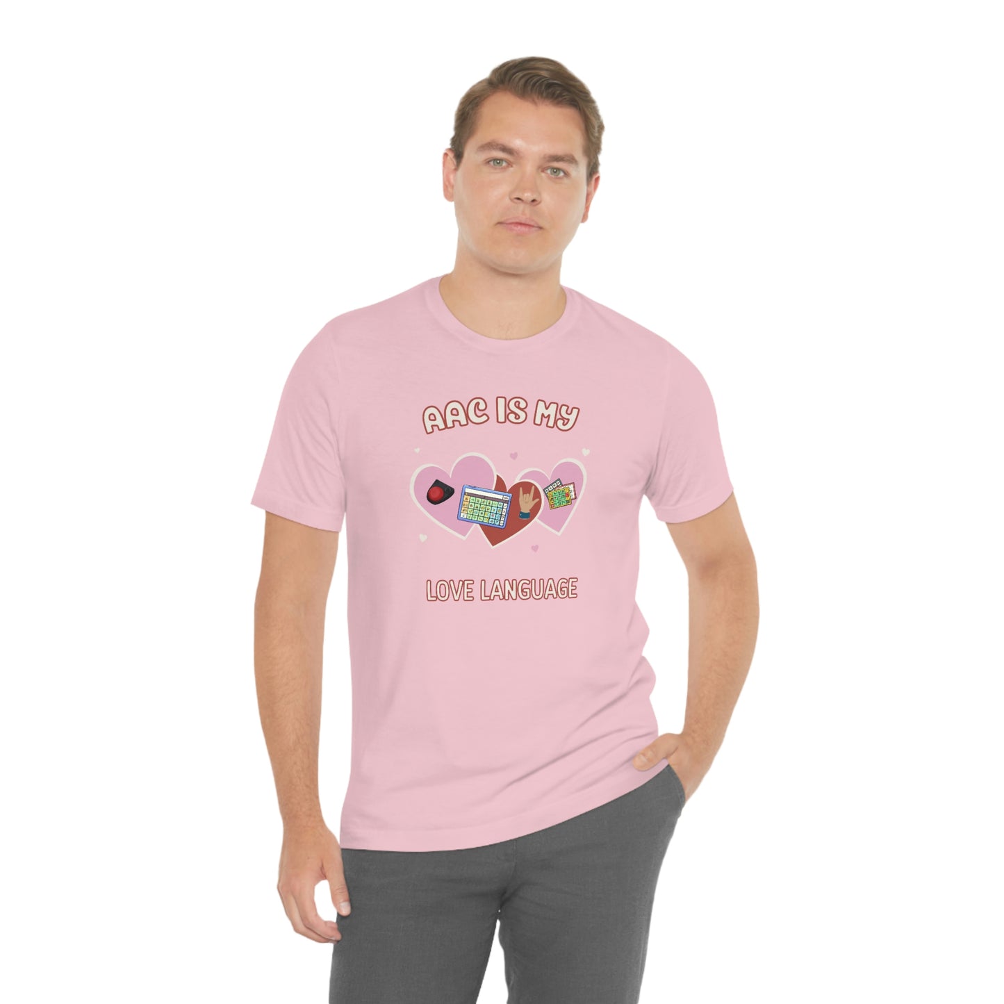 Valentine's Day AAC is My Love Language Tee Shirt for the SLP, SLPA, Educator, and Communication Champion
