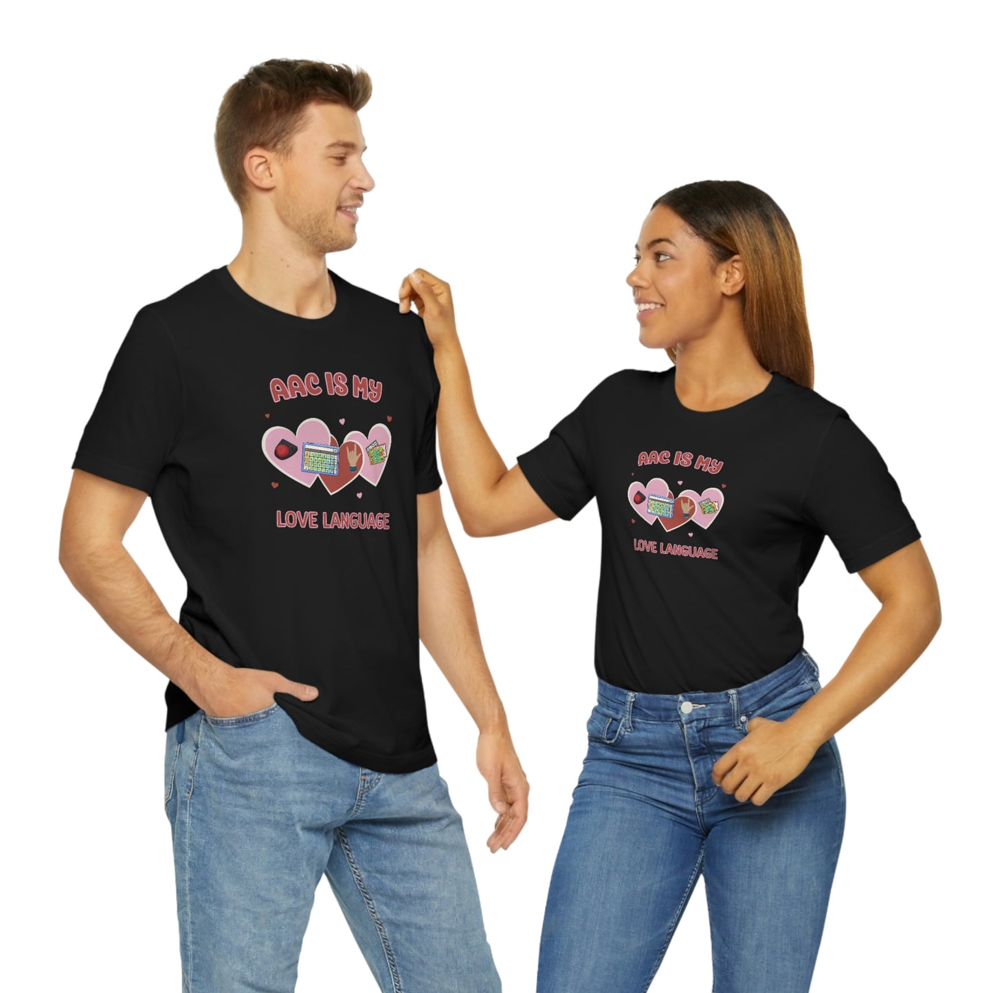 Valentine's Day AAC is My Love Language Tee Shirt for the SLP, SLPA, Educator, and Communication Champion