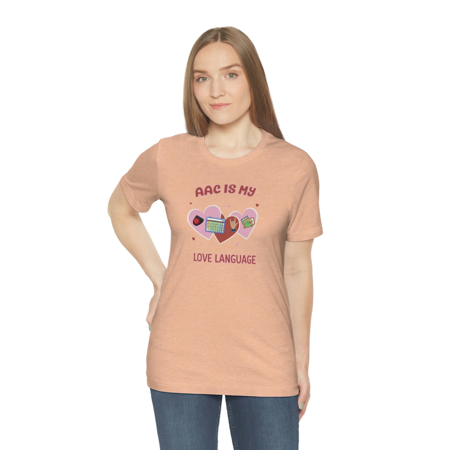 Valentine's Day AAC is My Love Language Tee Shirt for the SLP, SLPA, Educator, and Communication Champion