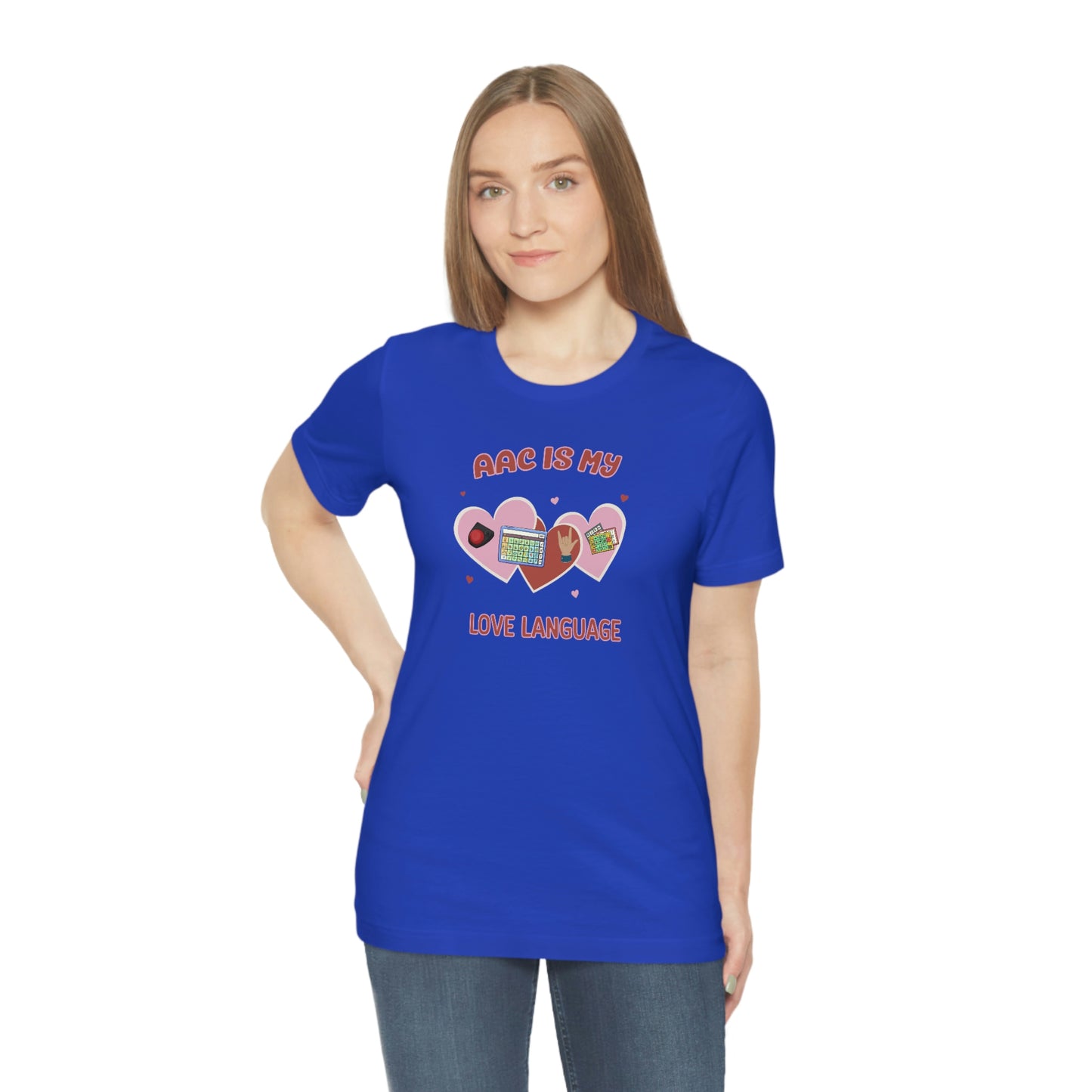 Valentine's Day AAC is My Love Language Tee Shirt for the SLP, SLPA, Educator, and Communication Champion
