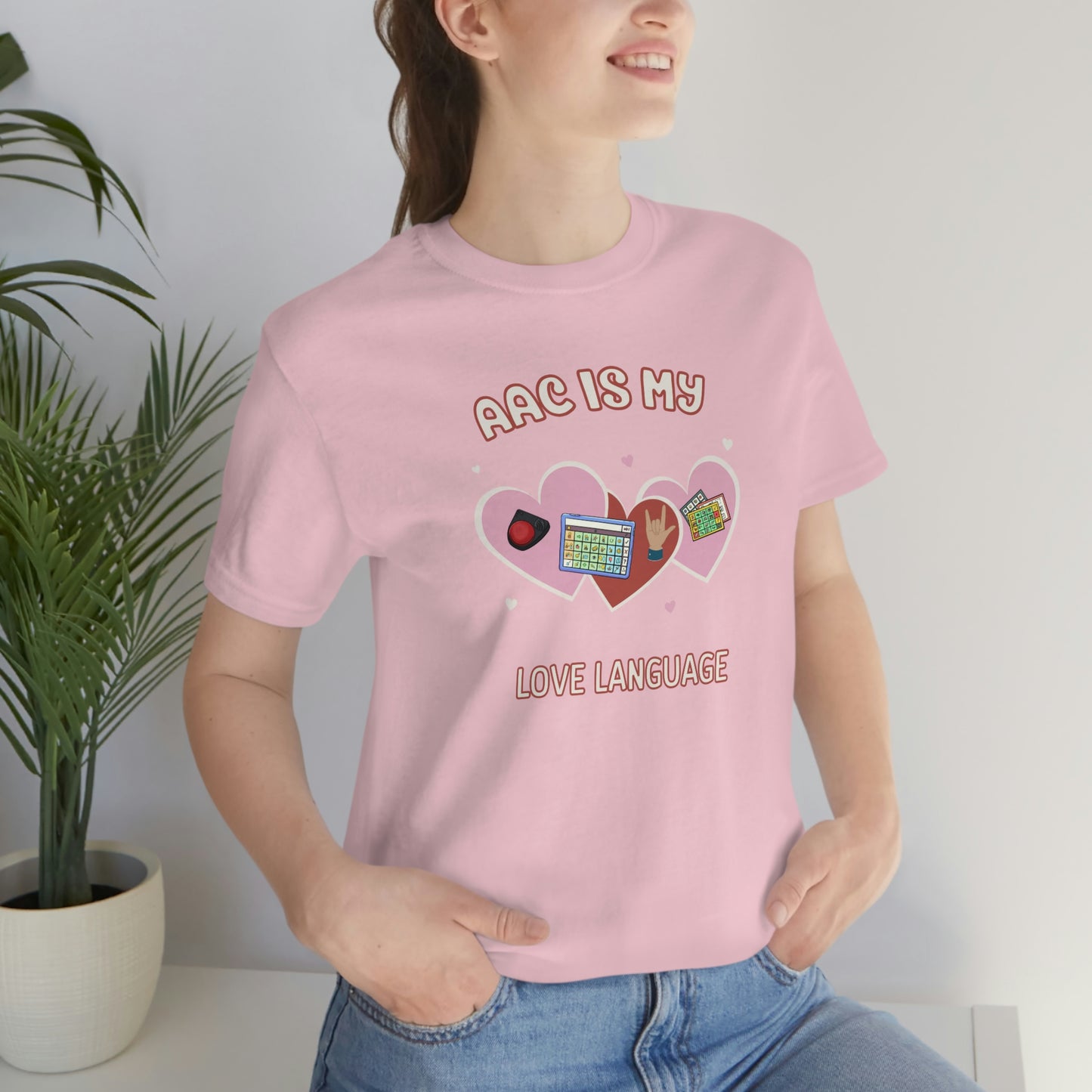 Valentine's Day AAC is My Love Language Tee Shirt for the SLP, SLPA, Educator, and Communication Champion