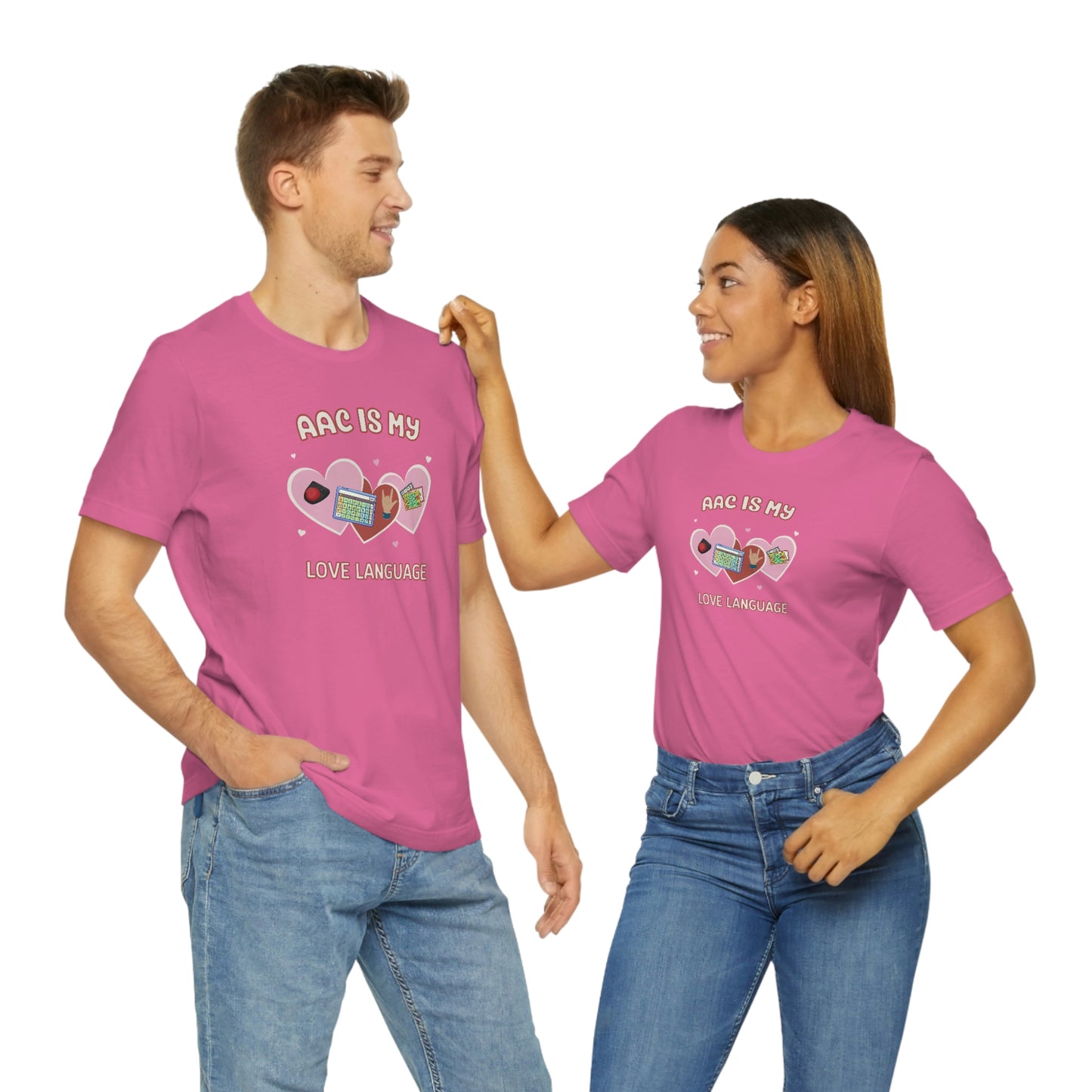 Valentine's Day AAC is My Love Language Tee Shirt for the SLP, SLPA, Educator, and Communication Champion