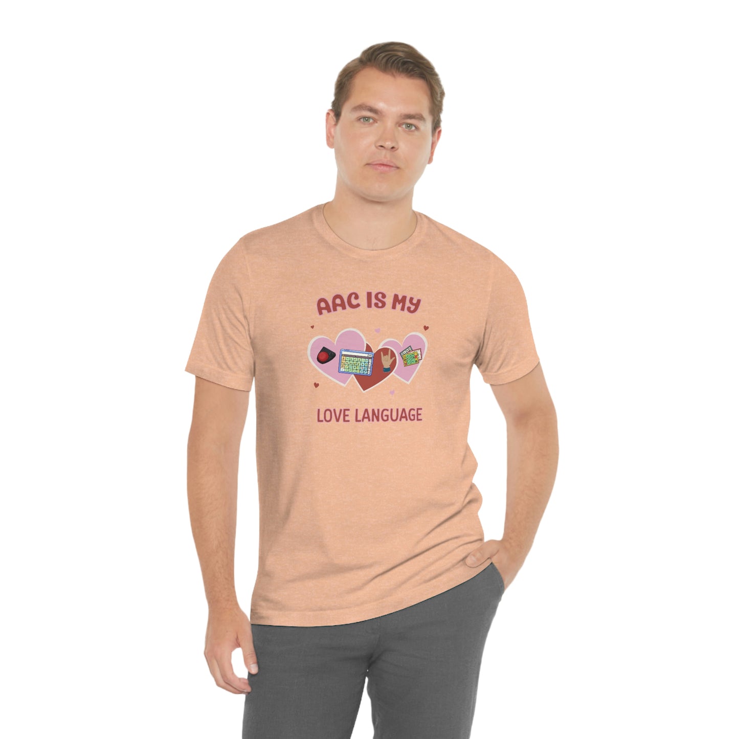 Valentine's Day AAC is My Love Language Tee Shirt for the SLP, SLPA, Educator, and Communication Champion