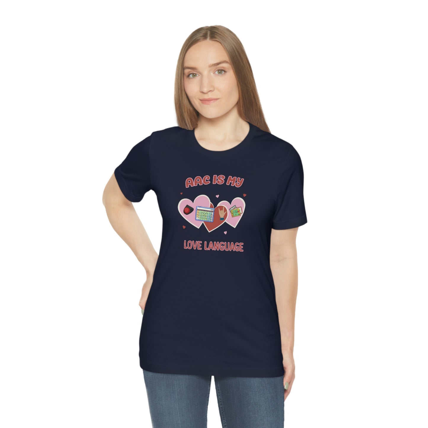 Valentine's Day AAC is My Love Language Tee Shirt for the SLP, SLPA, Educator, and Communication Champion