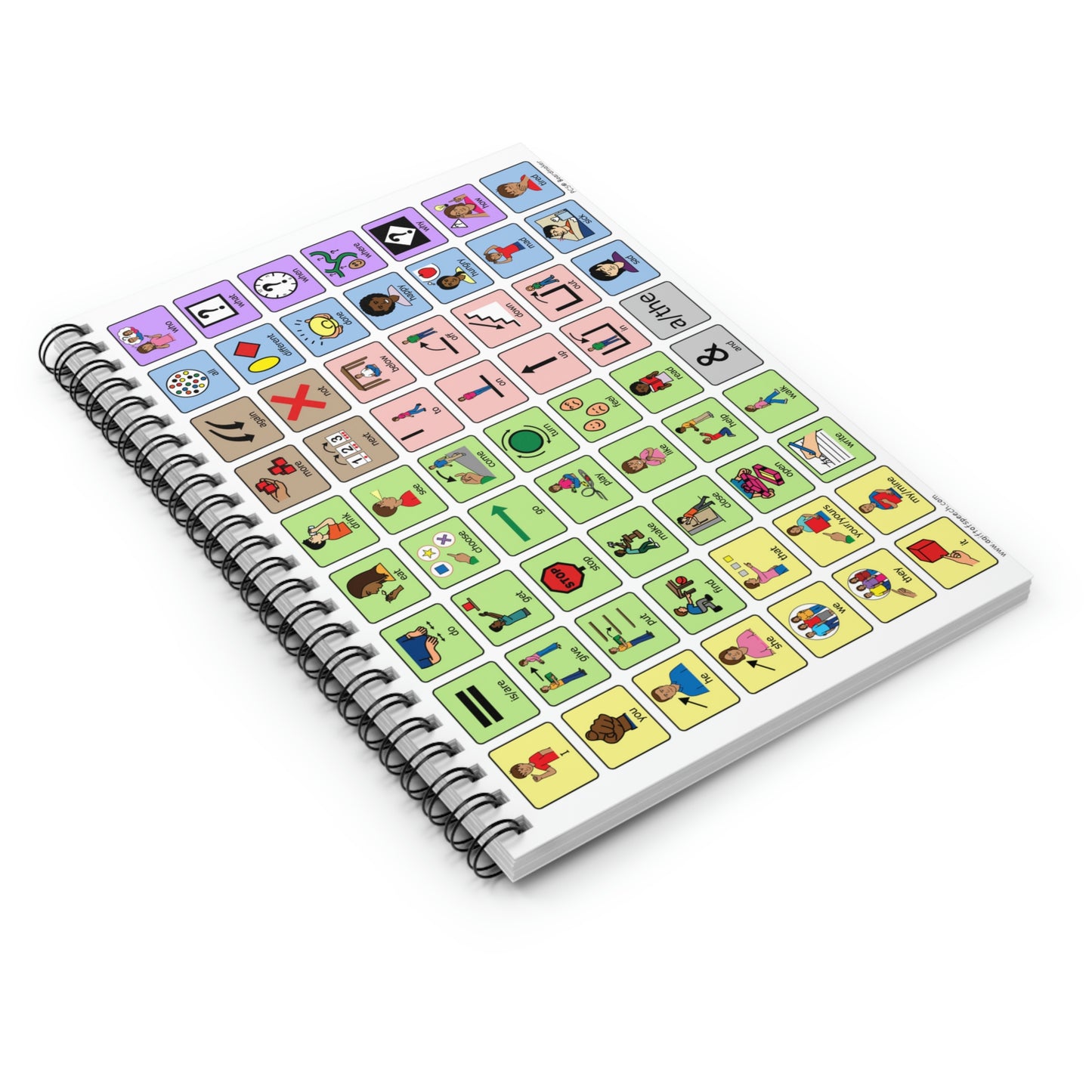 Talk Back with AAC Spiral Notebook - Ruled Line