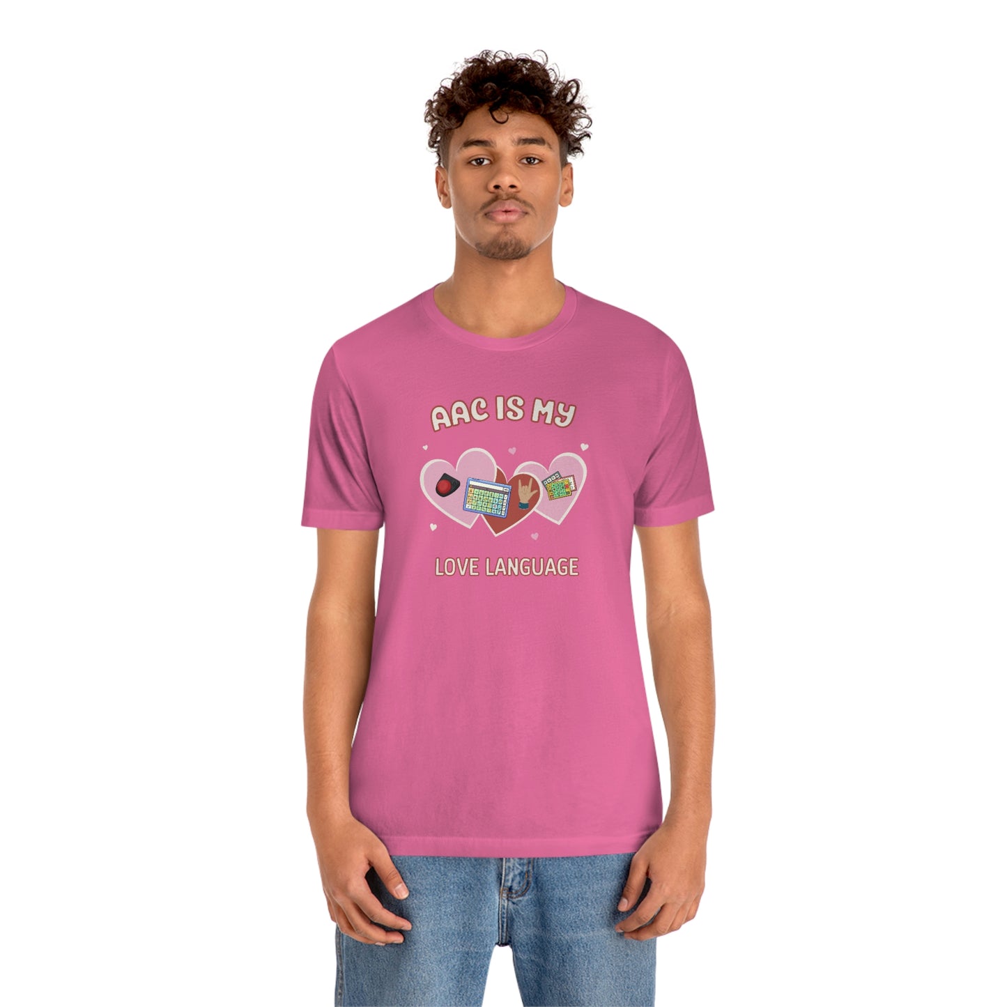 Valentine's Day AAC is My Love Language Tee Shirt for the SLP, SLPA, Educator, and Communication Champion