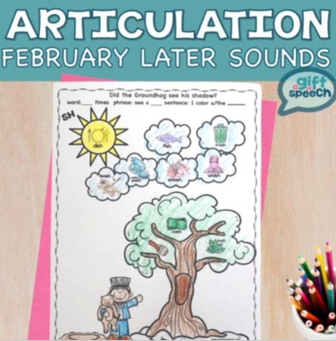 Valentine's Day Articulation NO PREP Later Developing Sounds Print and go