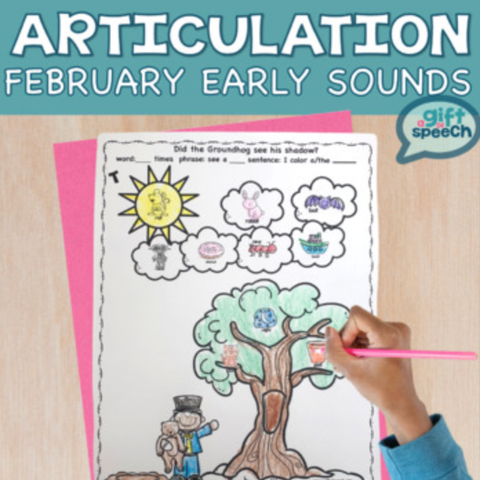Valentine's Day Articulation NO PREP Early Developing Sounds worksheets & crafts