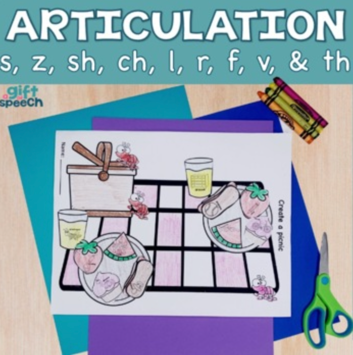 Spring Articulation NO PREP activities & printables for later developing sounds