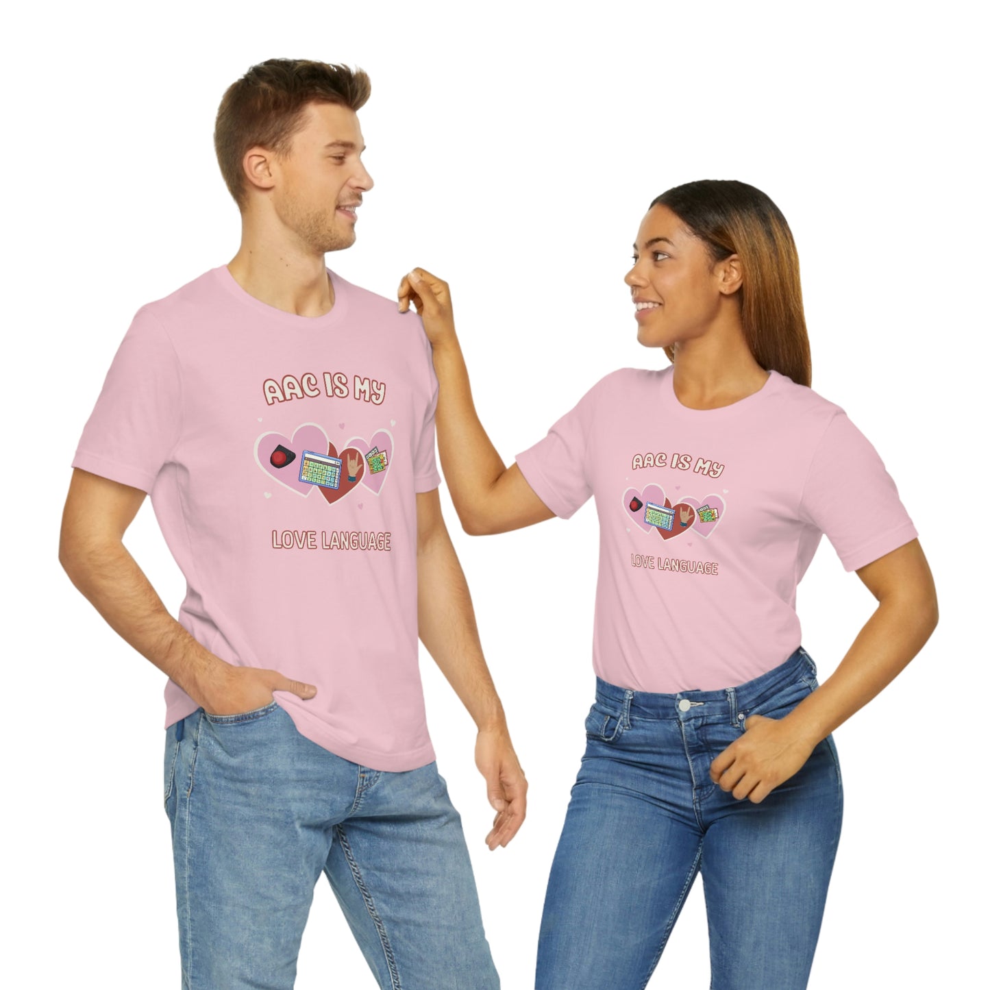 Valentine's Day AAC is My Love Language Tee Shirt for the SLP, SLPA, Educator, and Communication Champion
