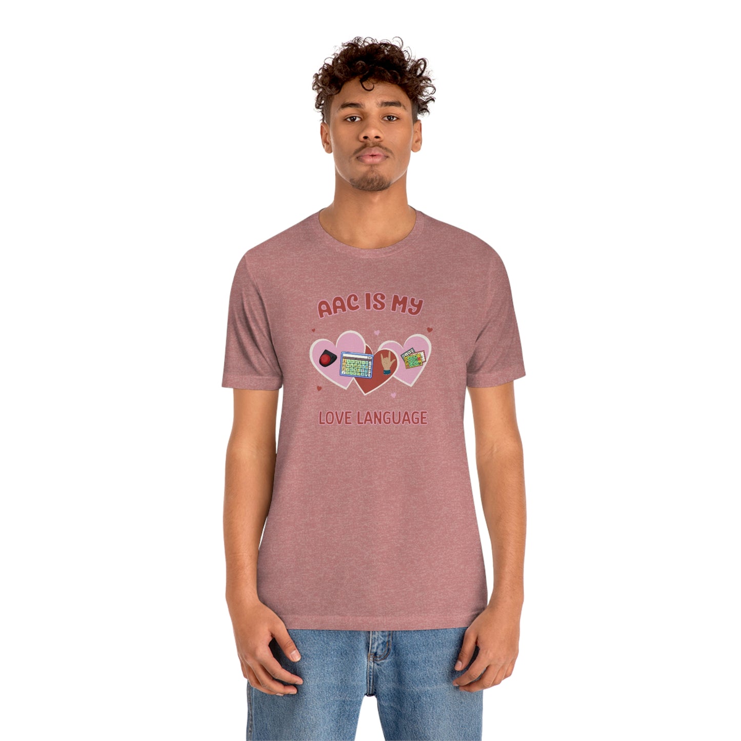 Valentine's Day AAC is My Love Language Tee Shirt for the SLP, SLPA, Educator, and Communication Champion