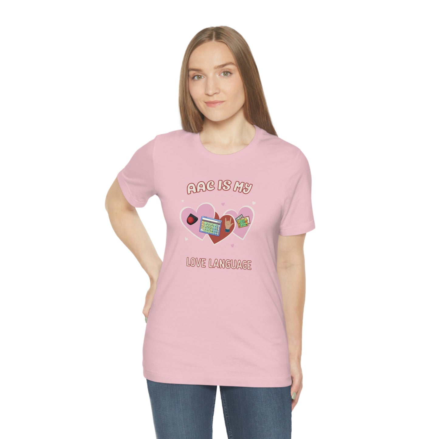 Valentine's Day AAC is My Love Language Tee Shirt for the SLP, SLPA, Educator, and Communication Champion