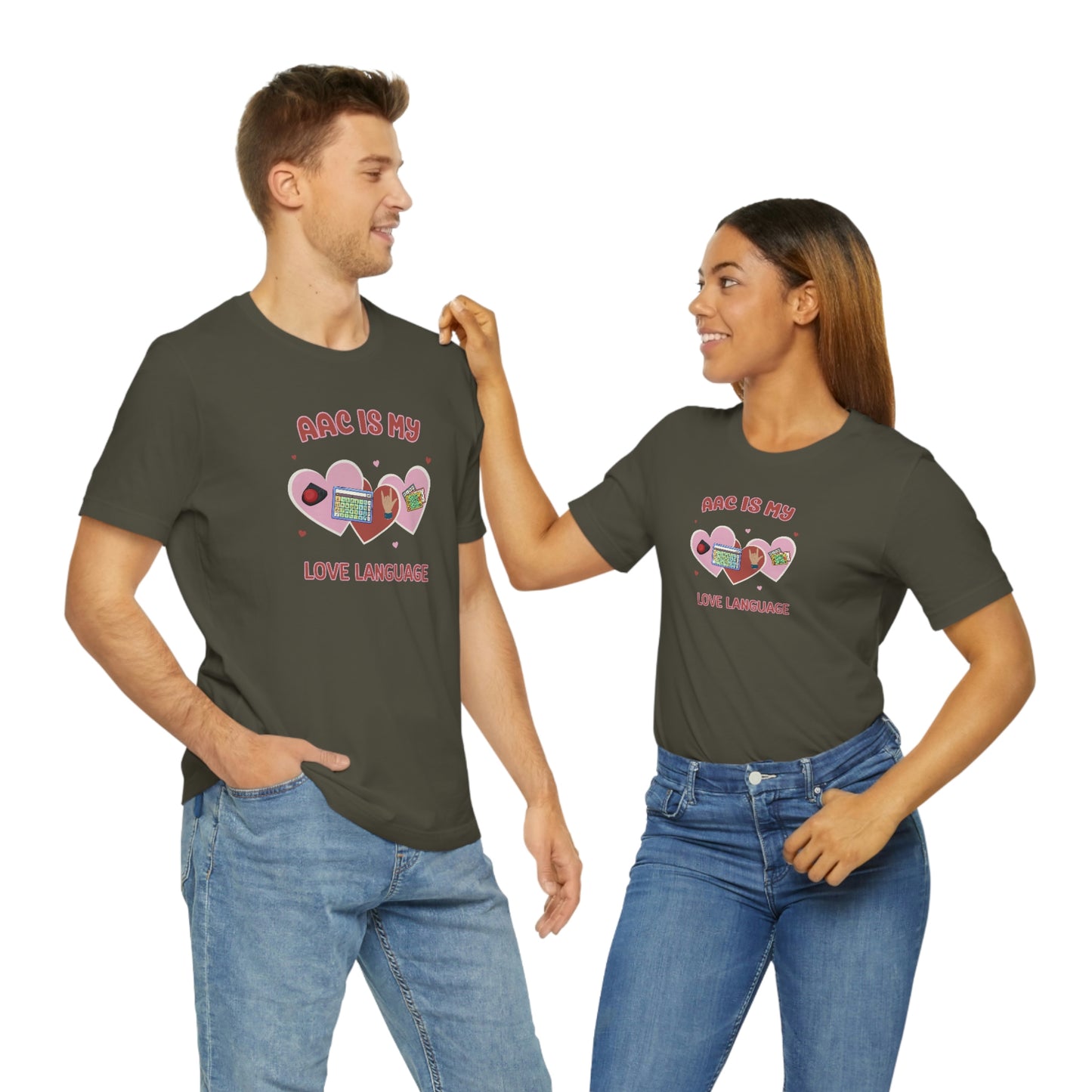 Valentine's Day AAC is My Love Language Tee Shirt for the SLP, SLPA, Educator, and Communication Champion
