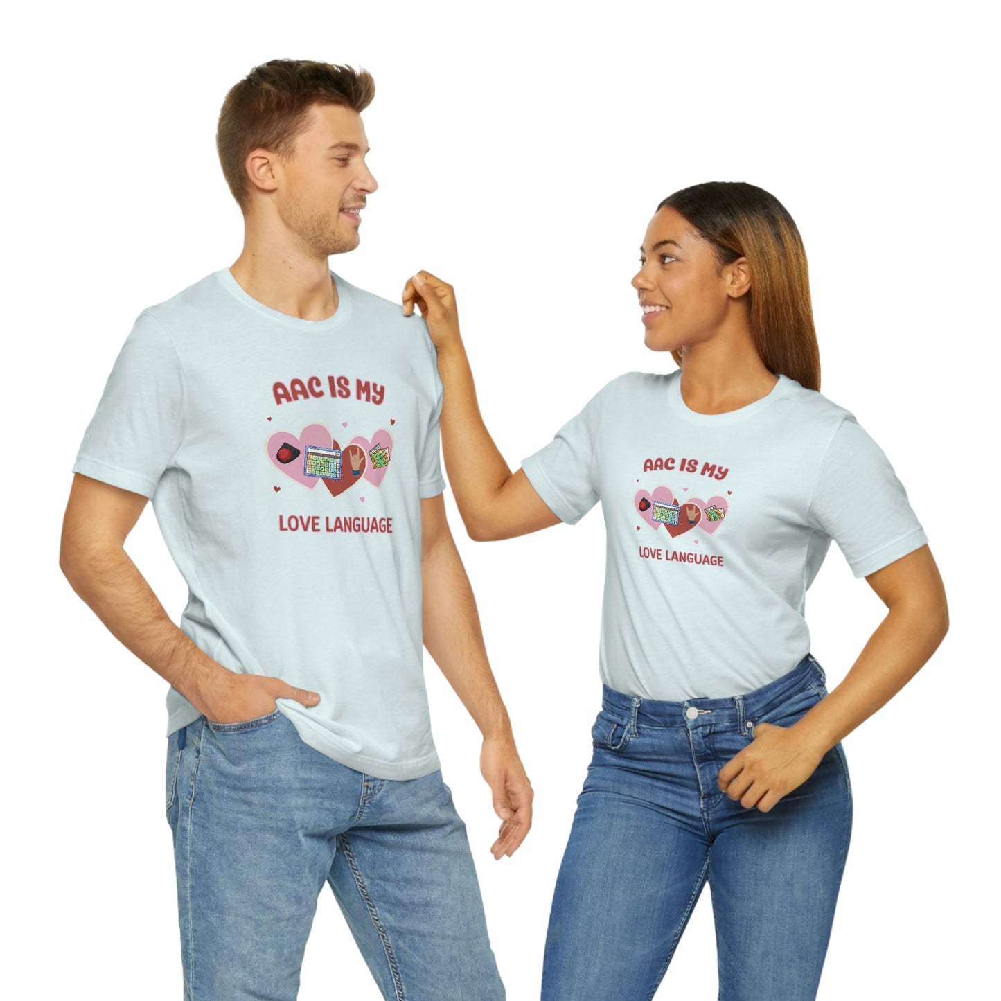 Valentine's Day AAC is My Love Language Tee Shirt for the SLP, SLPA, Educator, and Communication Champion