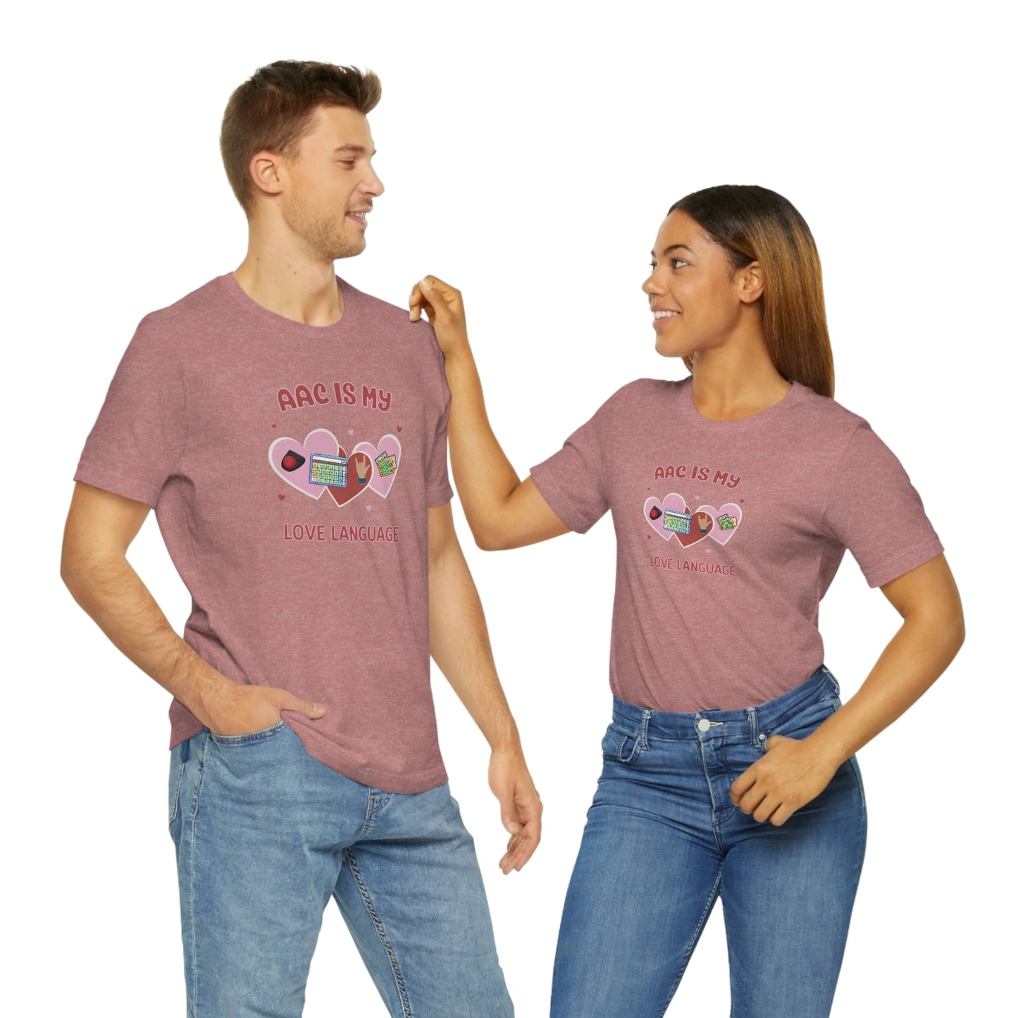 Valentine's Day AAC is My Love Language Tee Shirt for the SLP, SLPA, Educator, and Communication Champion