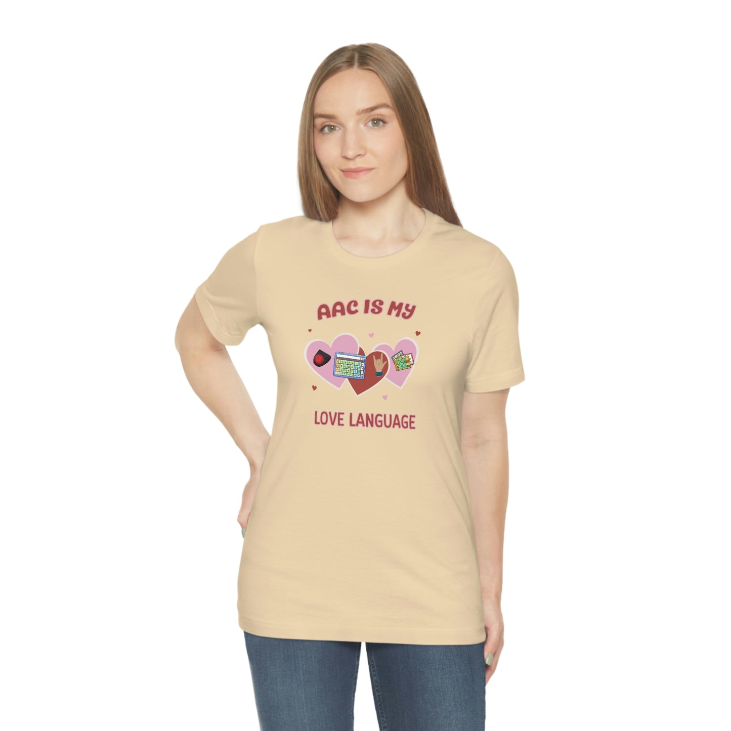Valentine's Day AAC is My Love Language Tee Shirt for the SLP, SLPA, Educator, and Communication Champion
