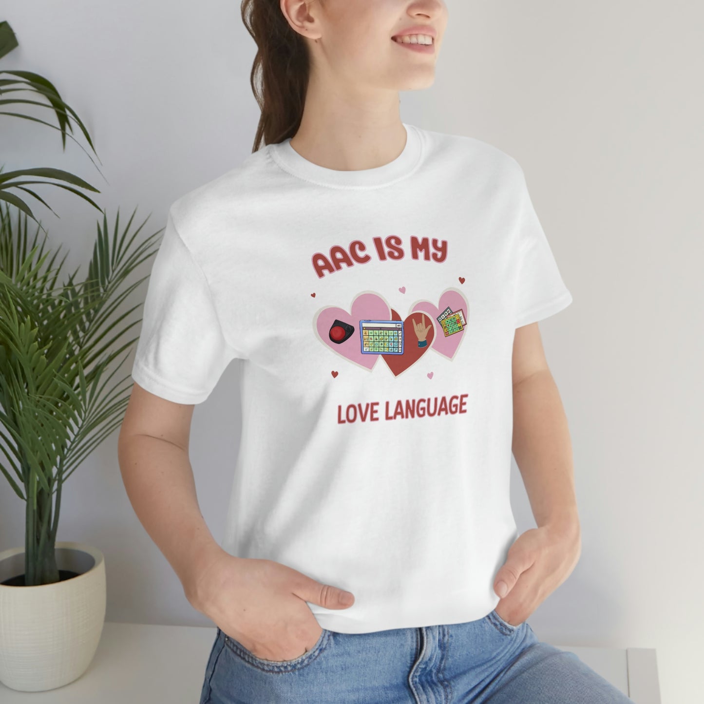 Valentine's Day AAC is My Love Language Tee Shirt for the SLP, SLPA, Educator, and Communication Champion