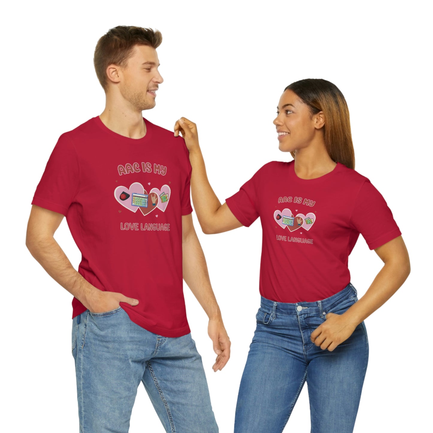 Valentine's Day AAC is My Love Language Tee Shirt for the SLP, SLPA, Educator, and Communication Champion