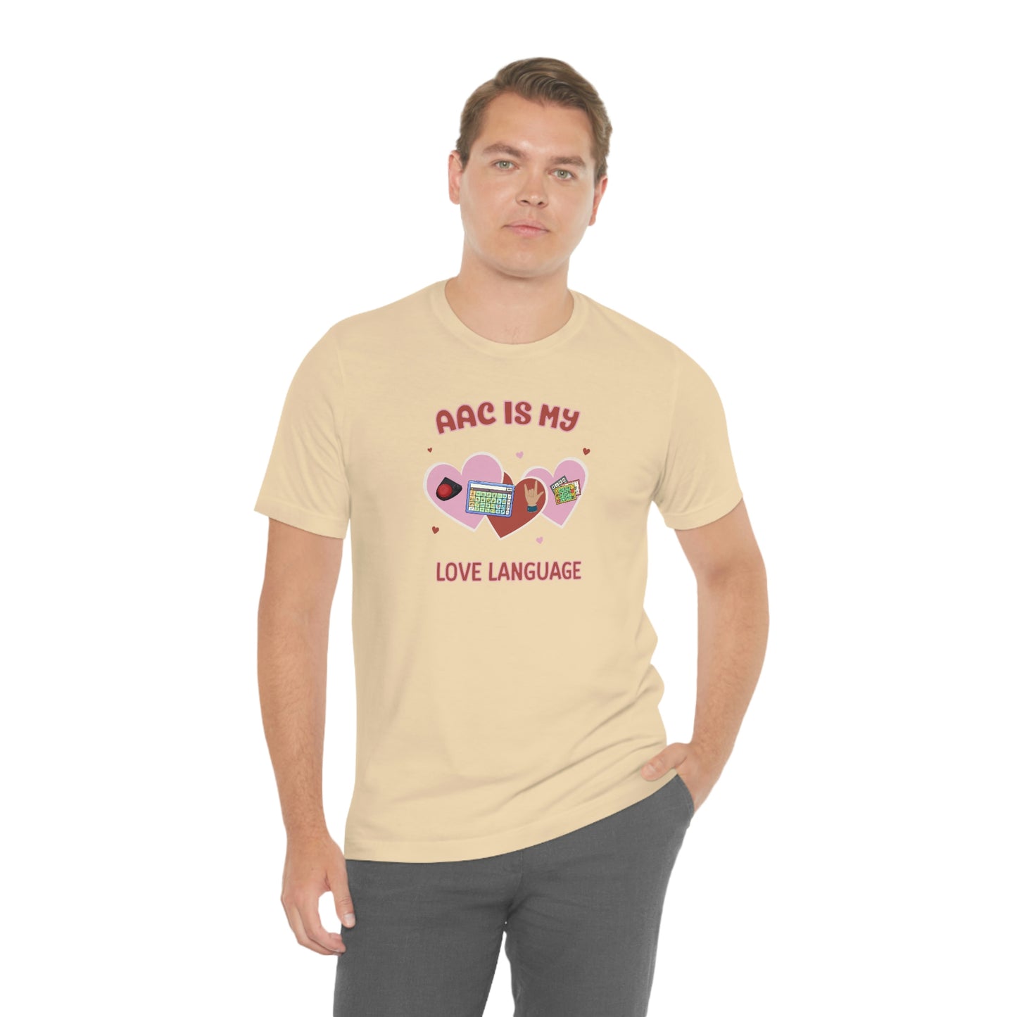 Valentine's Day AAC is My Love Language Tee Shirt for the SLP, SLPA, Educator, and Communication Champion