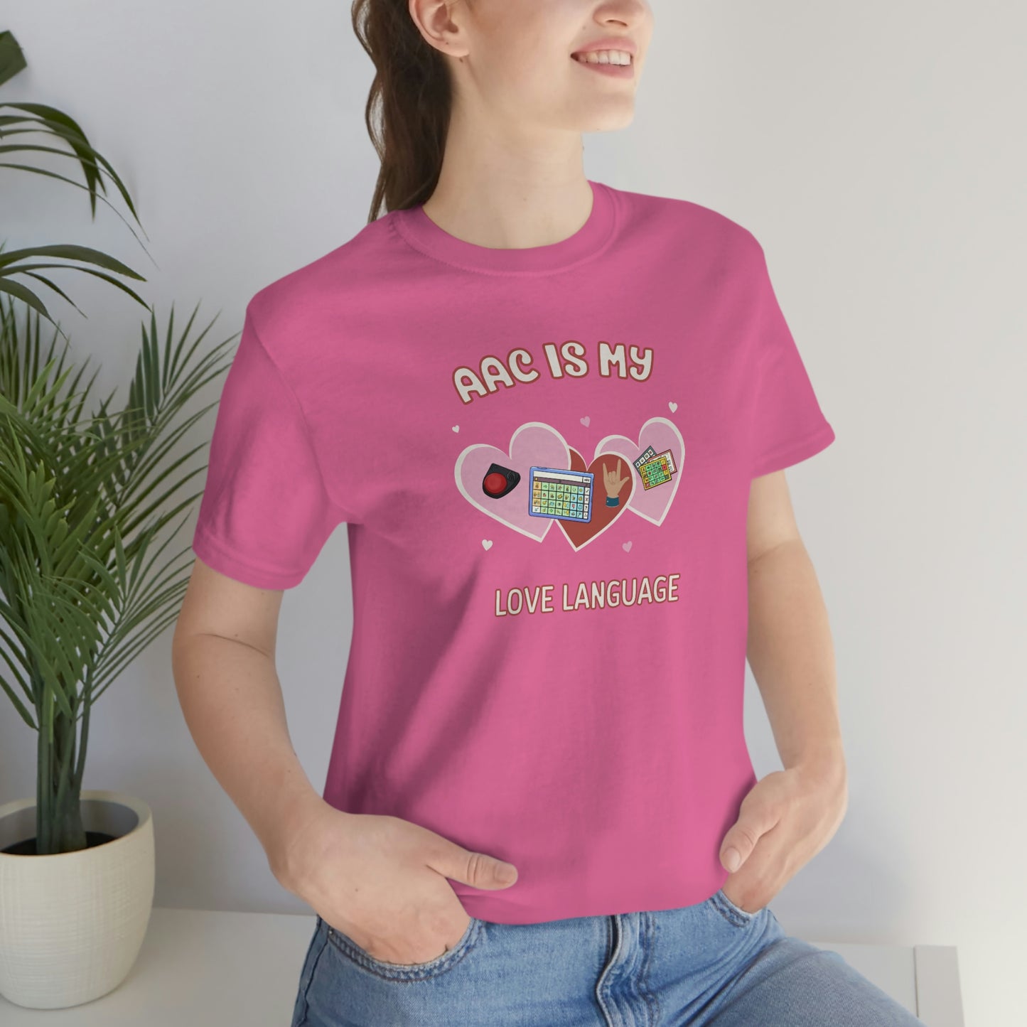 Valentine's Day AAC is My Love Language Tee Shirt for the SLP, SLPA, Educator, and Communication Champion