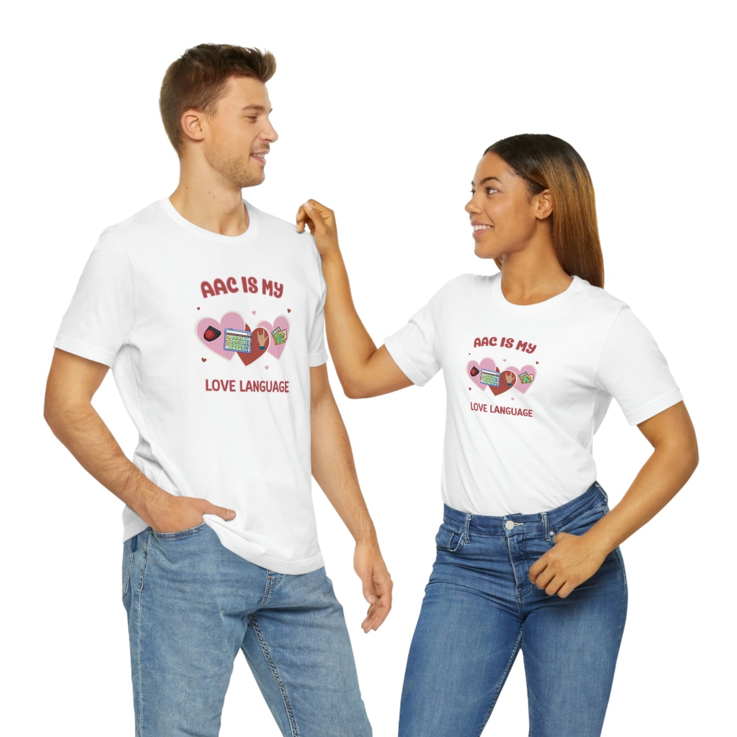 Valentine's Day AAC is My Love Language Tee Shirt for the SLP, SLPA, Educator, and Communication Champion