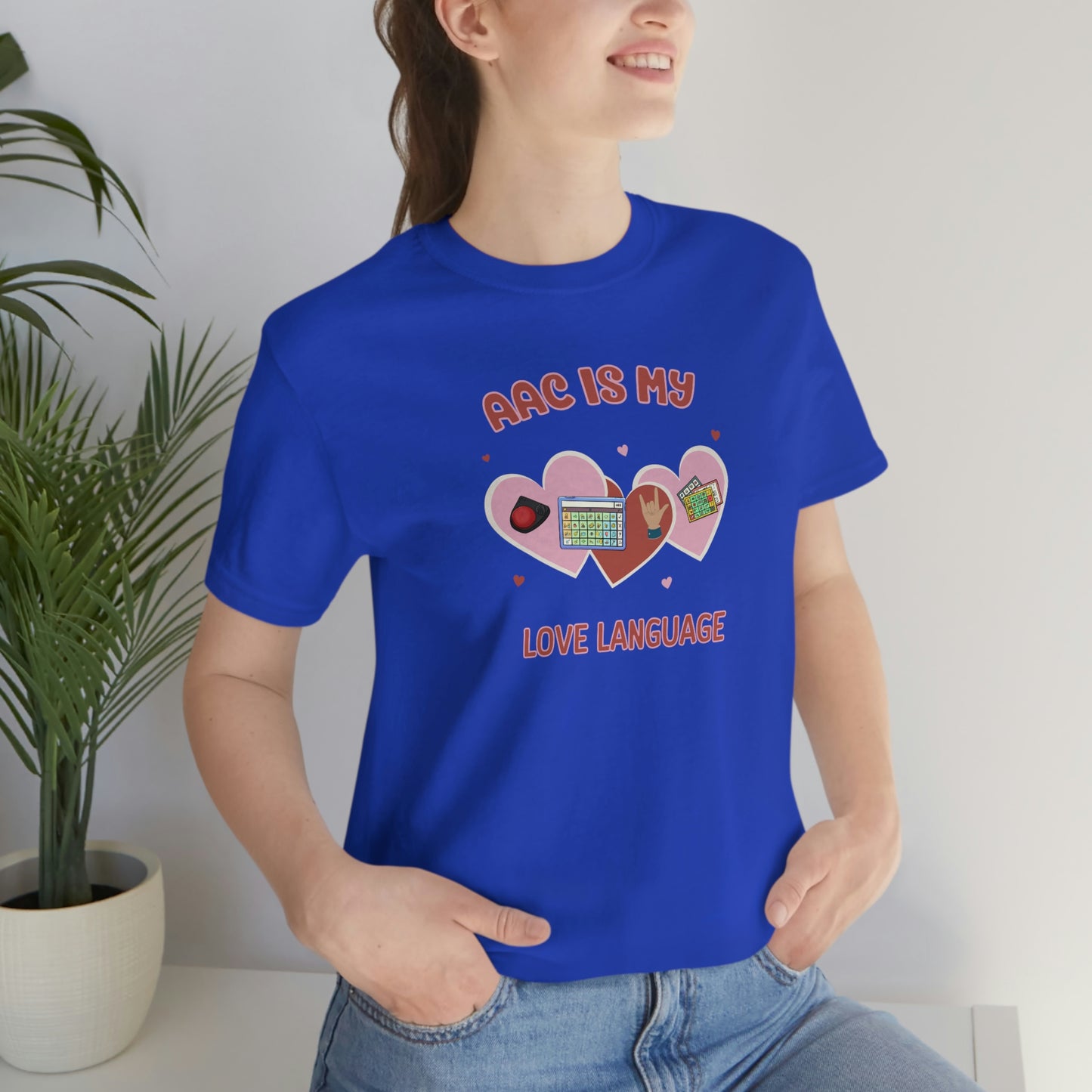 Valentine's Day AAC is My Love Language Tee Shirt for the SLP, SLPA, Educator, and Communication Champion