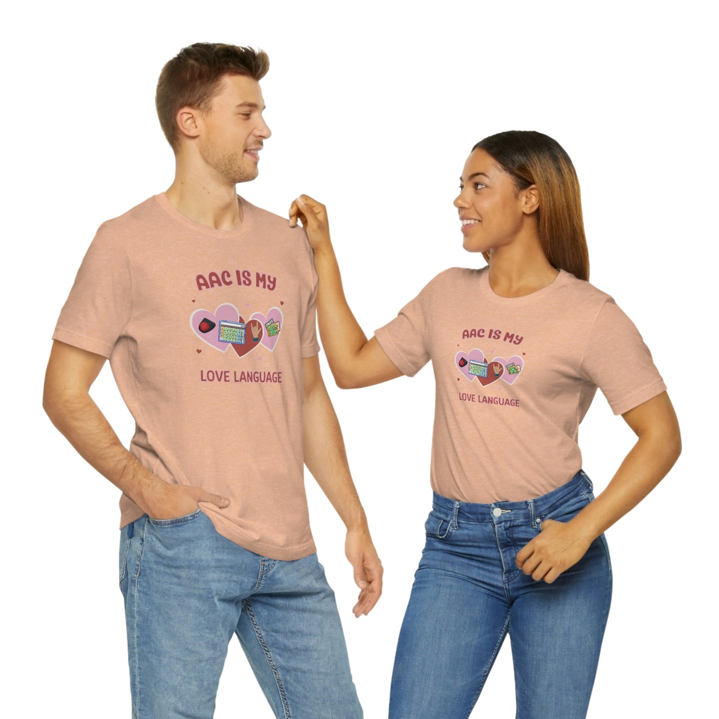 Valentine's Day AAC is My Love Language Tee Shirt for the SLP, SLPA, Educator, and Communication Champion