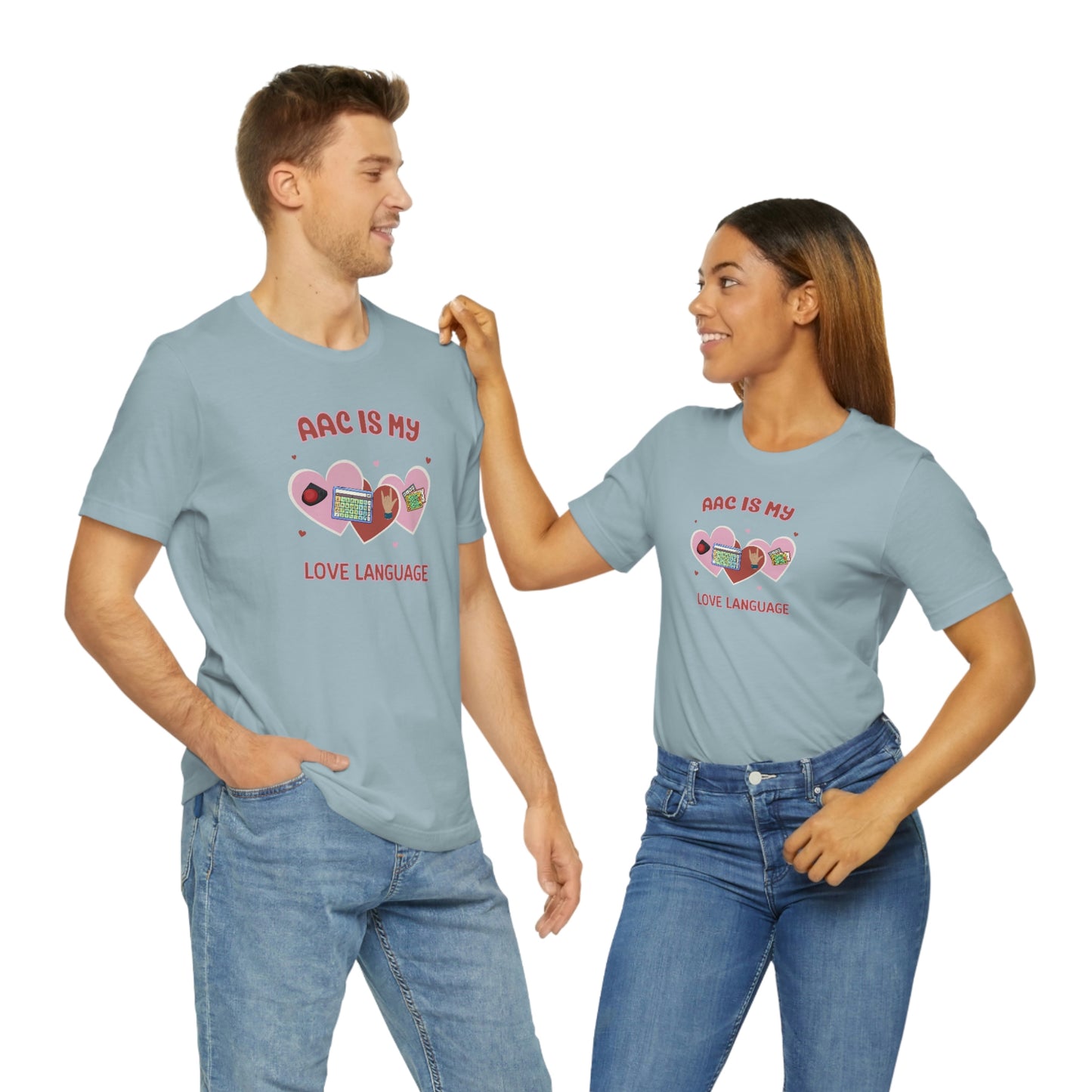 Valentine's Day AAC is My Love Language Tee Shirt for the SLP, SLPA, Educator, and Communication Champion