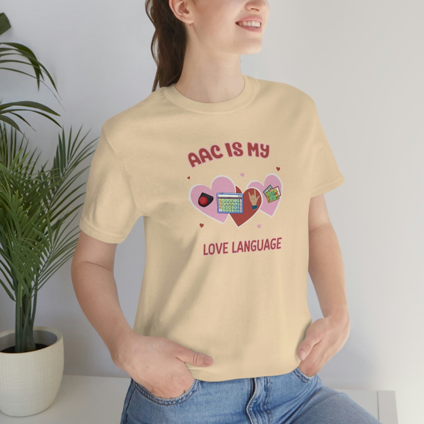 Valentine's Day AAC is My Love Language Tee Shirt for the SLP, SLPA, Educator, and Communication Champion