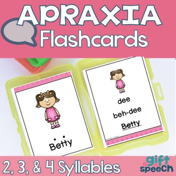 Apraxia & Articulation CVCV and CVCVCV Flashcards