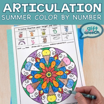 NO PREP: Pokemon Color by Number Articulation Worksheets for