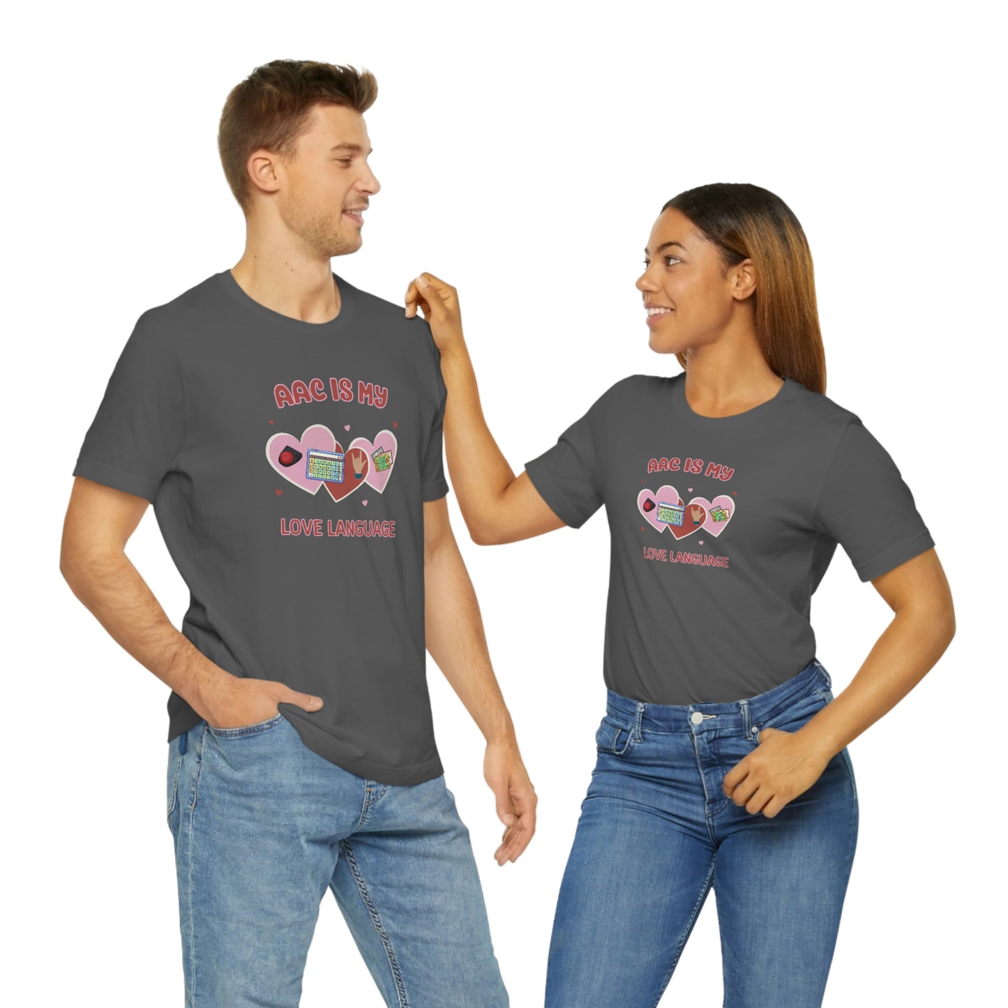Valentine's Day AAC is My Love Language Tee Shirt for the SLP, SLPA, Educator, and Communication Champion