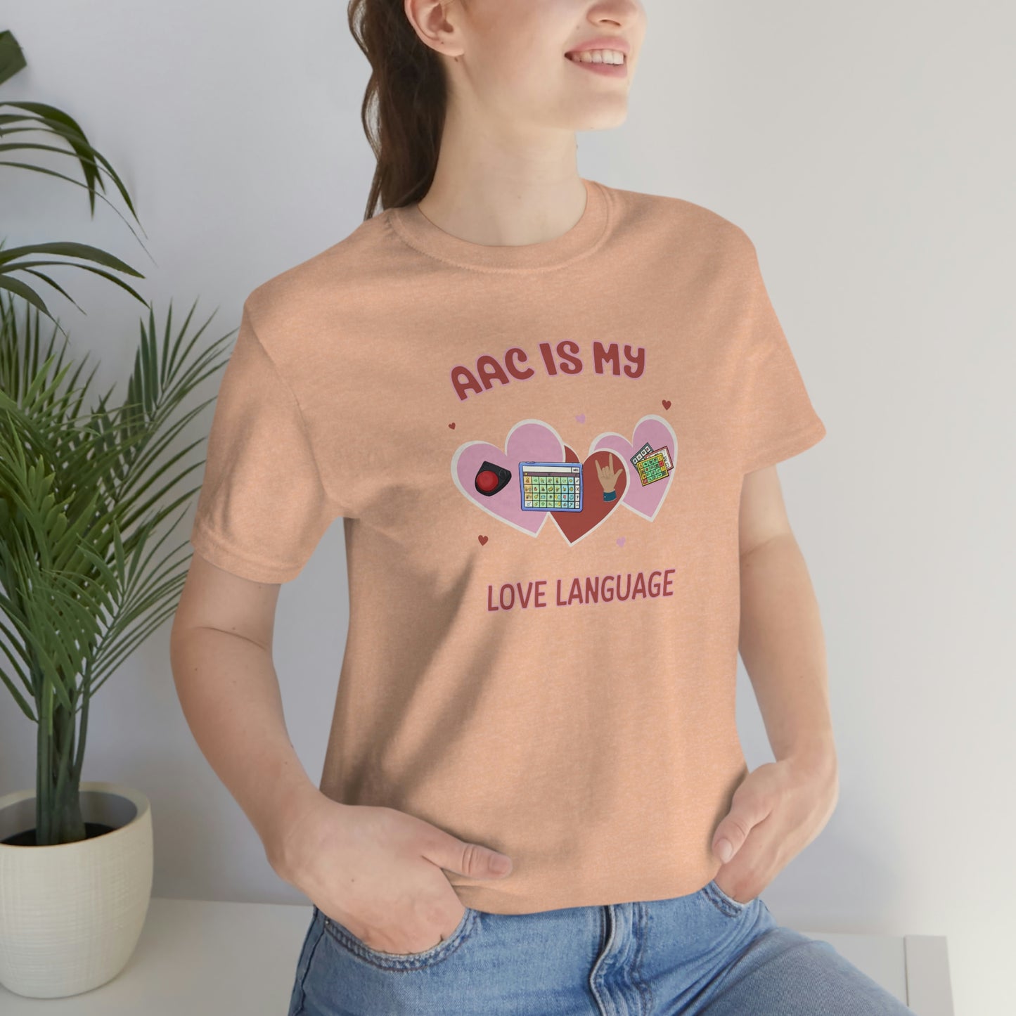 Valentine's Day AAC is My Love Language Tee Shirt for the SLP, SLPA, Educator, and Communication Champion