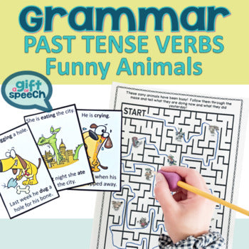 Past Tense Verbs Printable Activities, Card Game, and Rules Posters