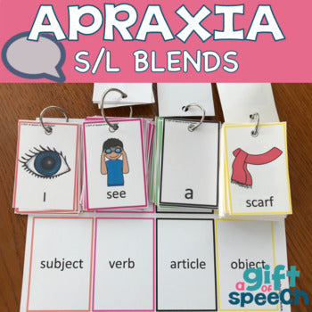 Apraxia Building Utterances Keep Talking 2 Articulation s-blends and l-blends