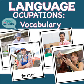 Language Occupations Community Helpers Vocabulary flashcards for Life Skills