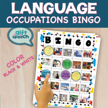Occupations Language Community Helpers Bingo Game for Speech Therapy