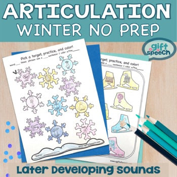 Winter articulation NO PREP for later developing sounds print and go
