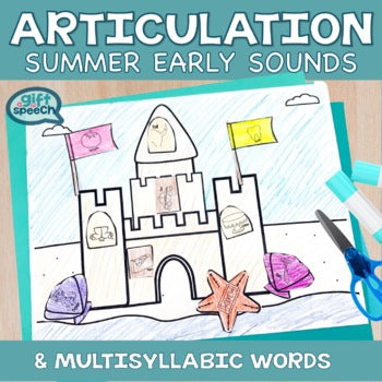 Summer Articulation NO PREP Multisyllabic Words & Early Developing Sounds