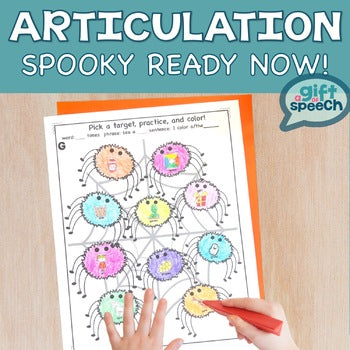 Halloween NO PREP Articulation for Early Developing Sounds & Multisyllabic Words